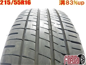 中古 215/55R16 DUNLOP ENASAVE EC204 サマータイヤ 1本 単品 クラウンアスリート パサラ プレサージュ パサート 中古タイヤ 16インチ