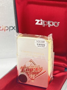 N38226■【未使用!!】 Zippo ジッポー オイルライター 阪神タイガース 2008年 176/1000 I 2007年 シルバー ゴールド コンビカラー 限定品 