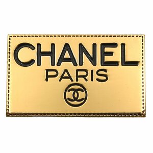 ★A2743 程度良好 シャネル ココマーク スクエア デザイン ブローチ ゴールド×ブラック CHANEL ヴィンテージ レディース★