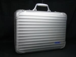 1円 RIMOWA リモワ アルミニウム ダイヤルロック式 アタッシュケース ビジネスバッグ 紳士 メンズ シルバー系 FL1286