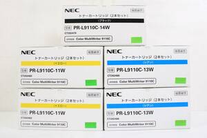 未使用 NEC 純正 トナー PR-L9110C-11W / 13W / 14W 3色5本（K×1 / C・Y×各2） エヌイーシー ITEEAOOW9YLS -YR-J20-byebye