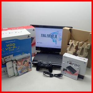 動作品 PS3 プレステ3 本体 CECH-4000B 250GB HDDレコーダーパック + ファイナルファンタジーXIII 等 ソフト3本 まとめてセット 箱説付【20