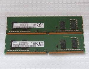 PC用メモリ SAMSUNG 4GB 1Rx16 PC4-2400T-UC0-11 M378A5244CB0-CRC 4GBX2 計：8GB 中古 152