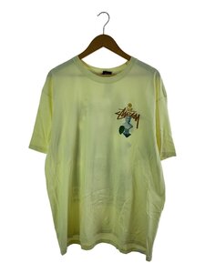 STUSSY◆Tシャツ/XL/コットン/イエロー/Psychedelic TEE//