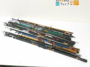 アルファタックル スーパーキャスト 390、オリムピック 振出投パワー 30-420II 他 投げ竿等 ジャンク竿大量セット ジャンク品