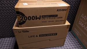 新品未使用 「Li Time リン酸鉄リチウムイオンバッテリー 12V 230Ah Plus」 LiFePO4 200AのBMS ＋ Redodo 2000W インバーター 12V セット