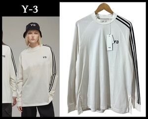 送料無料 定価34,100円 新品 Y-3 ワイスリー アディダス ヨウジヤマモト 23ss IA1421 オーバーサイズ モックネック 長袖 Tシャツ ロンT S