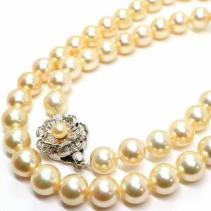 テリ良し!!JEWELRY MAKI(ジュエリーマキ)《アコヤ本真珠ネックレス》J 32.4g 約42cm 約7.0-7.5mm珠 pearl パール necklace jewelry CF5/CF5