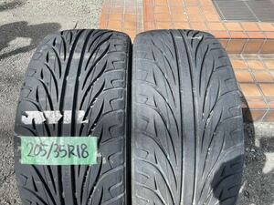 ［F0173］中古タイヤ2本セット！205/35R18 ケンダ カイザー 送料込み価格！