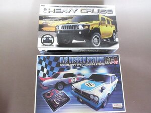 ラジコンカー「RC HEAVY CRUISE　イエロー」「R/C　日産スカイライン　GT-R　レッド」未開封品　2個セット　送料無料！