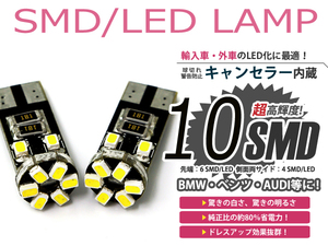 プジョー 206 LED ポジションランプ 車幅灯 キャンセラー付き2個セット 点灯 防止 ホワイト 白 ワーニングキャンセラー SMD