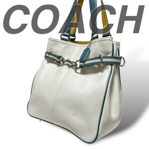 美品 COACH トートバッグ ショルダー A4 大容量 レザー バイカラー ユニセックス レディース メンズ 通勤バッグ 通学バッグ 収納力抜群