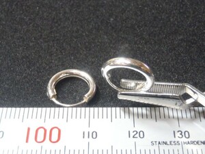 6☆定型84円☆§ 純銀リングピアス【外径12ｍｍ×2.0ｍｍ左右２個一組ペア】 §☆シルバー925☆⑪