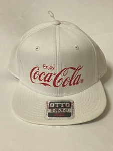 OTTO Coca-Cola コカ・コーラ スナップバック SNAPBACK CAP キャップ 帽子 プリントロゴ ホワイト 展示未使用品