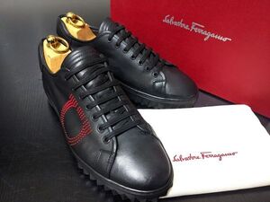 フェラガモ 7.5M Ferragamo 最上位ライン トラメッザ ガンチーニデザイン レザースニーカー 9770