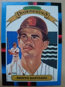 ★BENITO SANTIAGO DIAMOND KINGS DONRUSS 1987 #3 ベニート サンチアゴ SAN DIEGO PADRES パドレス MLB メジャーリーグ 大リーグ