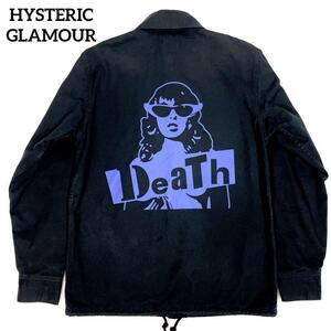 HYSTERIC GLAMOUR ヒステリックグラマー コットン コーチジャケット S ブラック ヒスガール メンズ レディース