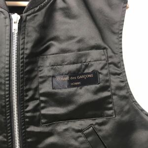 COMME des GARCONS HOMME コムデギャルソン オム デカオム MA-1 型 ナイロンベスト 黒 M AD1991