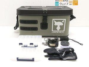 ジャッカル タックルコンテナ ボート＆カーモデル L・第一精工 糸くずワインダー 他 グローブ、ルアーボックス 等 計7点セット