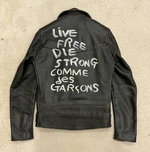 COMME des GARCONS × Lewis Leathers （コムデギャルソン × ルイスレザー)　レザーライダース　ブラック