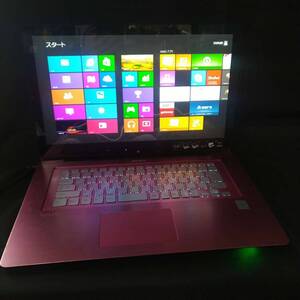 SONY VAIO Fit15A SVF15N18DJP ピンク Corei7 8GB SSD タッチパネル搭載フルHD SONY純正Windows8 VAIOアプリ リカバリー