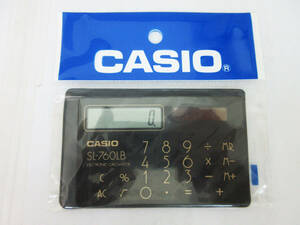 N9197【カード電卓】カシオ 電卓 SL-760LB★CASIO★8桁 ポケット電卓 名刺サイズ カードサイズ★ケース付き★約8.5×8.5×3mm★未使用