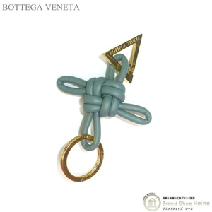 ボッテガ ヴェネタ （BOTTEGA VENETA） トライアングル キーリング キーホルダー カラビナ 619100 アロエ（新品）