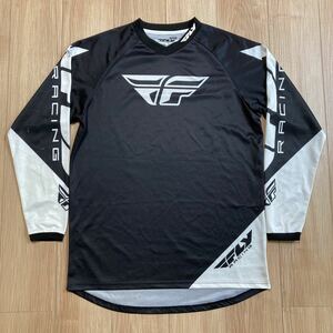 FLY RACING Jersey used フライレーシング オフロード モトクロス バイク MXジャージ Mサイズ ユーズド 右肩破れあり