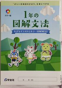 未使用★カラー版　学宝社　正しい日本語の決まりを身につける　１年の図解文法　中学１年生　※別冊の解答解説はついておりません　