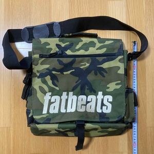 fatbeats レコードバッグ 美品 ショルダーバッグ 迷彩 バッグ レコード hiphop dj 12inc 90s