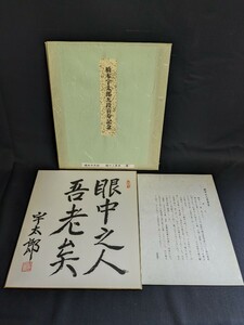 【模写】囲碁棋士 橋本宇太郎 先生 書 眼中人吾老 宇太郎九段喜寿記念 色紙