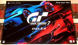 非売品 ポスター★グランツーリスモ7 ( GRAN TURISMO 7 / GT7 ) 横　極上　店頭販促用 ポスター B2サイズ