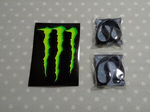 Monster Energy（モンスターエナジー） ダイカット ステッカー リストバンド ノベルティ 非売品