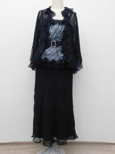 〔楽布〕P25526　フォーマルドレス　ワンピース　ブラック　ボレロ付き　k