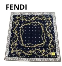 新品　FENDI フェンディ　ハンカチ　スカーフ　ロゴ　　ズッカ柄　人気　大判