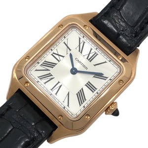 カルティエ Cartier サントス デュモンSM WGSA0022 K18PG/レザーストラップ 腕時計 レディース 中古