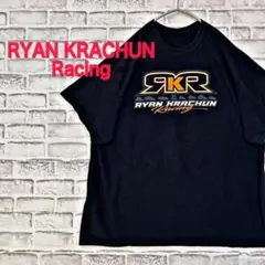 【G598】RYAN KRACHUN Racing半袖Tシャツ【2XL相当】黒