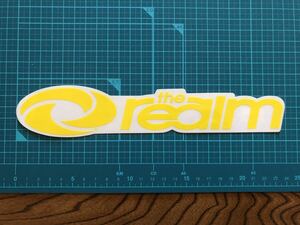 ステッカー】realm サーファーなら車へ貼っていつでも海気分を楽しみませんか