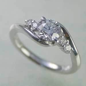婚約指輪 安い プラチナ ダイヤモンド リング 0.5カラット 鑑定書付 0.517ct Hカラー SI2クラス 3EXカット CGL