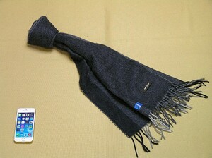 着用2回・毎日の通勤に♪COMME CA MEN ファイブフォックス♪メンズ 定番 ビジネス マフラーWOOLウール100％ 定形外郵便送料全国一律：250円