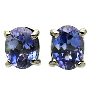 ベニトアイトピアス 0.47ct/2 プラチナ レアストーン 久しぶりの新入荷 希少 カリフォルニア産 瑞浪鉱物展示館 5406