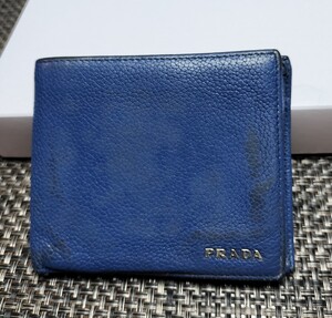 PRADA 2つ折り財布 レザー 札入れ 小銭入れ