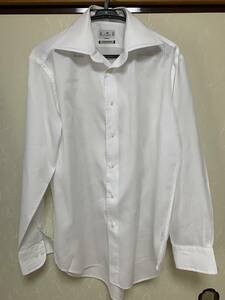 　LEG GIUNO STUDIO MEDE オーダメイド　ワイドカラーシャツ　サイズ：41/46　純白　個人出品