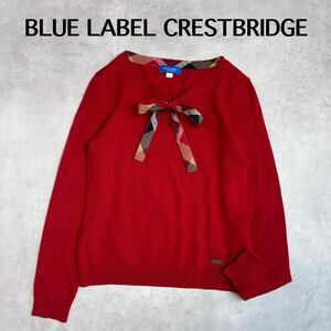 BLUE LABEL CRESTBRIDGE ブルーレーベルクレストブリッジ　ニット　トップス　プルオーバー 長袖ニット　セーター　M