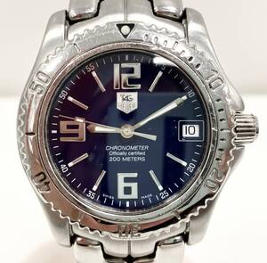 ジャンク TAG HEUER WT5212 腕時計 自動巻き クロノメーター ステンレス 200m 青文字盤 回転ベゼル タグホイヤー