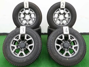 4本 スズキ ジムニー シエラ JB74W 純正 15インチ 5.5J +5 5H PCD 139.7 スタッドレス ブリヂストン ブリザック DM-V2 2023年 195/80R15