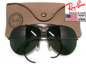 希少Vintage B&L RayBan SHOOTER 62mm G15 USAシュータMETALボシュロムBLアメリカ製シューティング グラス ブラック米国サングラス メタル