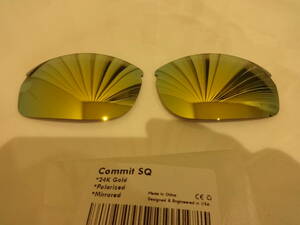 ★OAKLEY オークリー oo9086　COMMIT SQUARED コミットスクエア用 カスタム偏光レンズ　GOLD Color Polarized