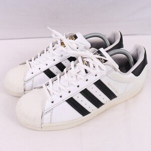 SUPERSTAR 26.5cm/adidas スーパースター アディダス スニーカー 白 ホワイト 黒 金ベロ 中古 古着 メンズ ad5240