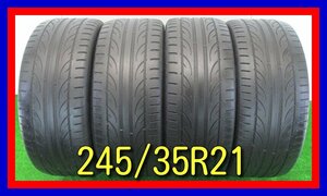 ■中古タイヤ■　245/35R21 96Y Hankook Ventus V12 ev02 アルファード エルグランド等 夏タイヤ レアサイズ 激安 送料無料 B574